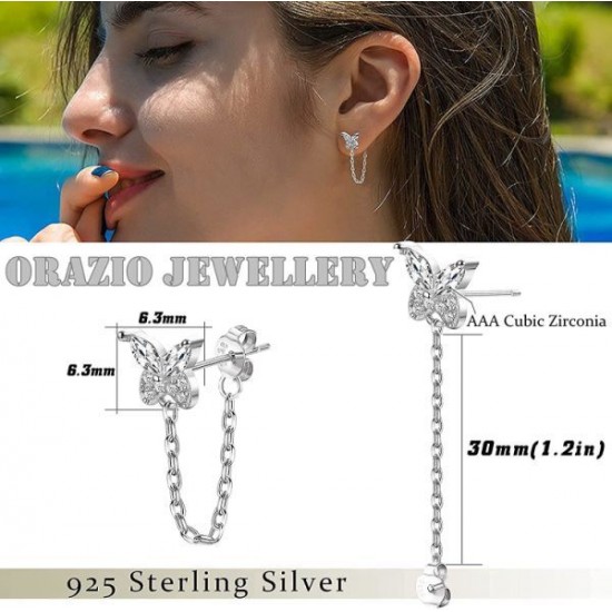9ct Gold 925 Sterling Silver Stud Earrings Bar Butterfly Heart Moon Flower Cz Lightning Chain Stud Earring Drop Dangle Small Chain Stud Earrings For Women Girls 9ct Gold 925 Sterling Silver Stud Earrings Bar Butterfly Heart Moon Flower Cz Lightning Chain Stud Earring Drop Dangle Small Chain Stud Earrings For Women Girls
